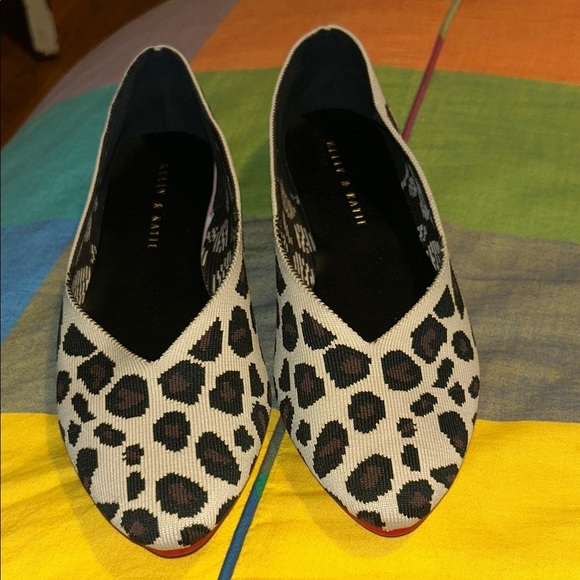 Kelly & Katie Shoes - Kelly & Katie Black and White Leopard Flats